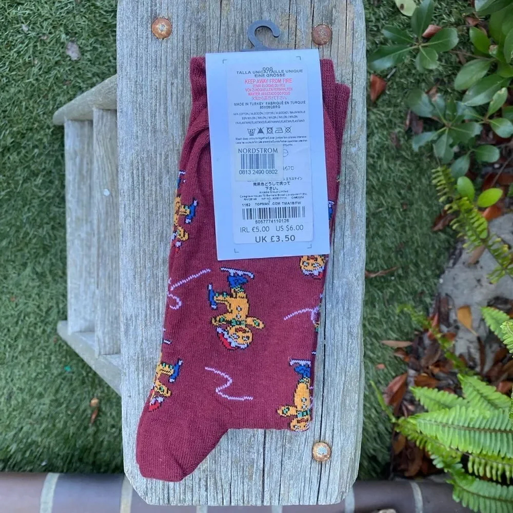 Topman Gingerbread Man Holiday & Unbranded Festive Cozy Socks. One Size. NWT